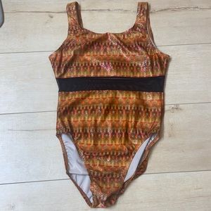 AL Orange Gymnastics Leotard